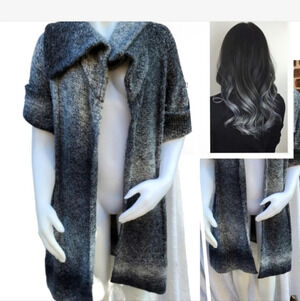 70s style Ombre‎ tones Wool Duster S- M